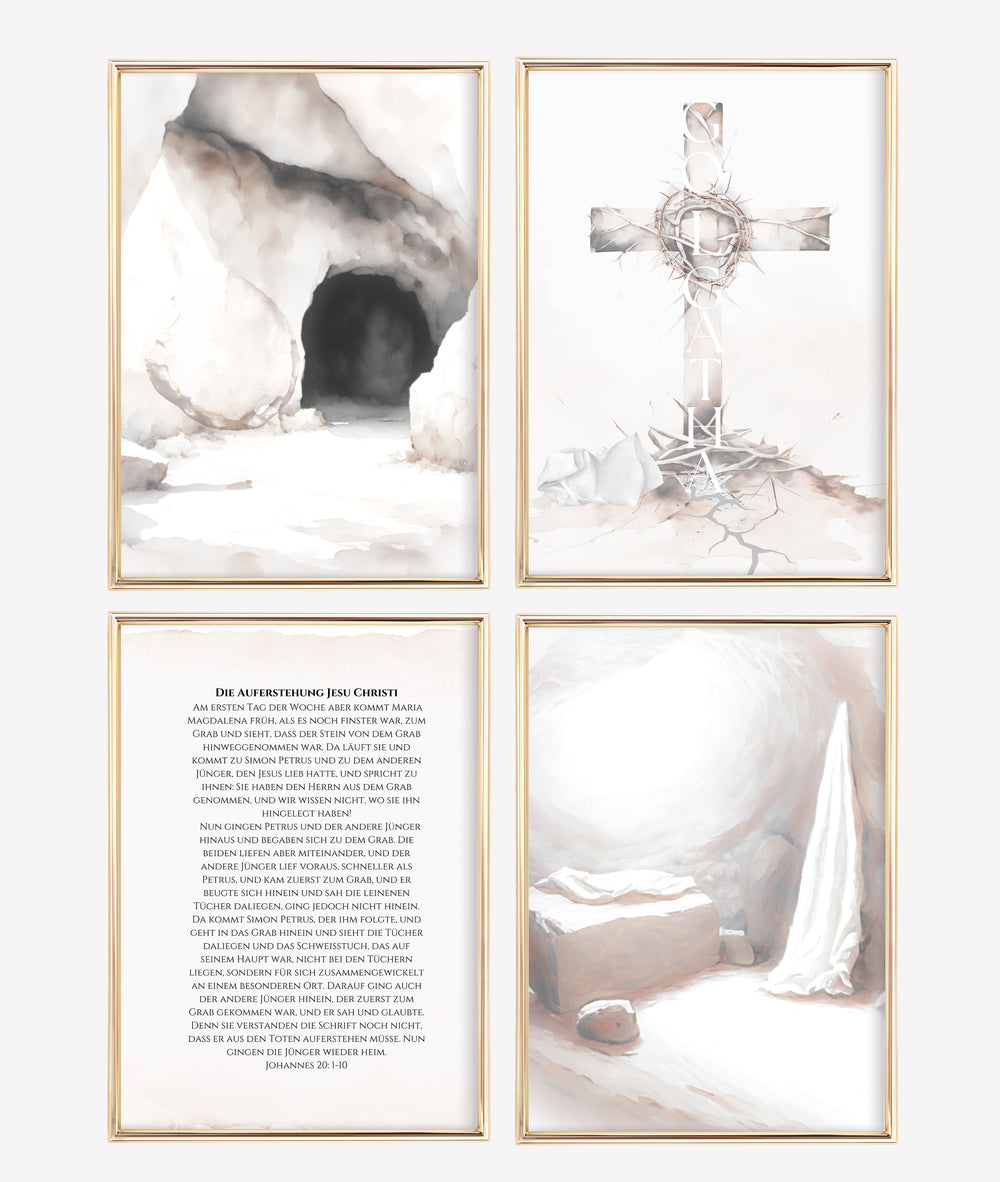 "It is finished - Gallery" set of 4 posters